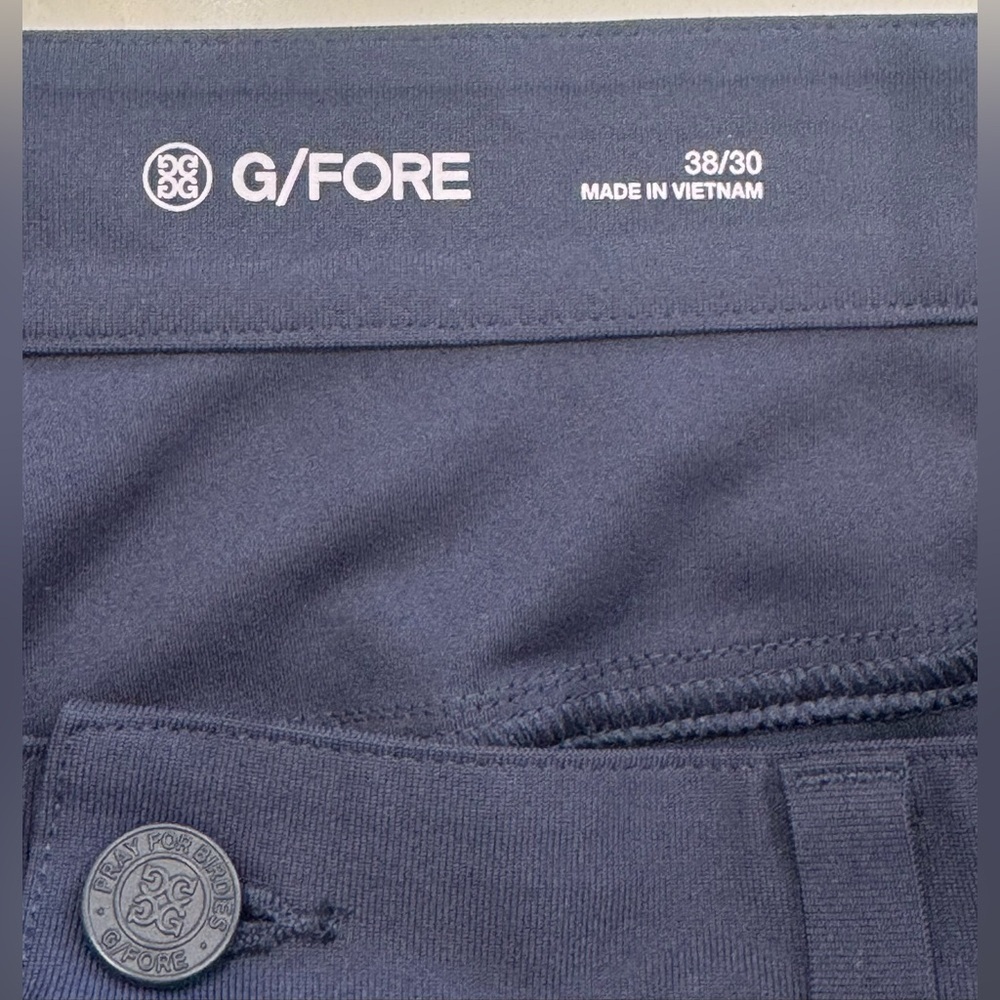 G/Fore Pants Golf Performance 5 Pocket Size 38x30 (38X25) Mens Blue Straight Fit - Picture 3 of 11